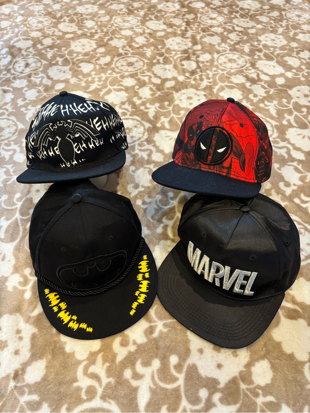 Marvel Superhero Baseball Hat Set Bundle